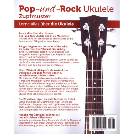 Pop- und Rock Ukulele Zupfmuster (2. Ausgabe) Backcover