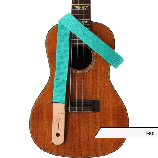 Ukulele Gurt von Sherrin's Thread schmal türkis