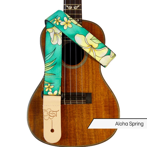 Ukulele Gurt von Sherrin's Threads Hawaiianische Blüten